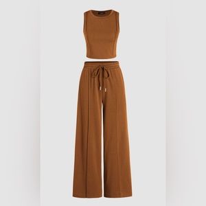 Cider Brown Sleeveless Jumpsuit